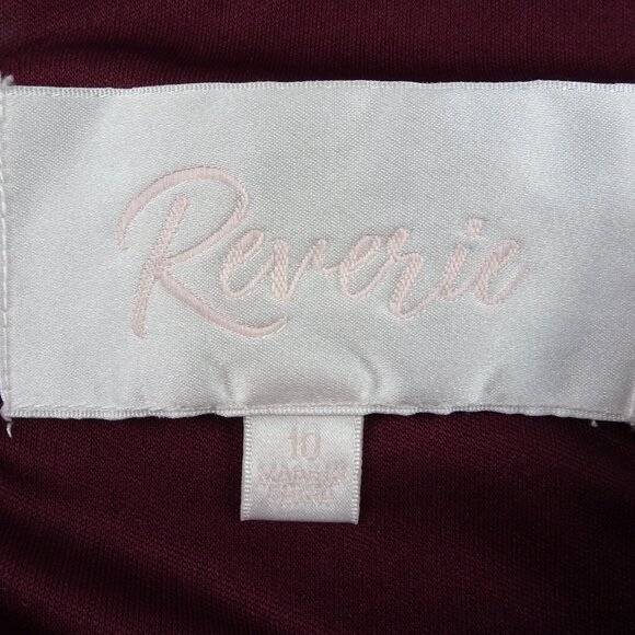 Reverie Women Long Burgundy Formal Dress Size 10 - Picture 4 of 8